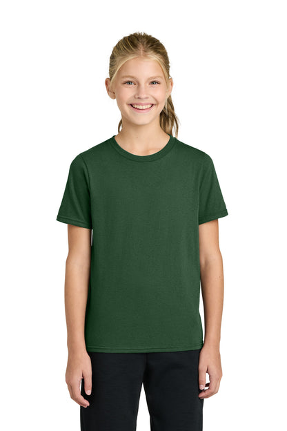 Custom Embroidered Port & Co T-Shirts  in Forest Green
