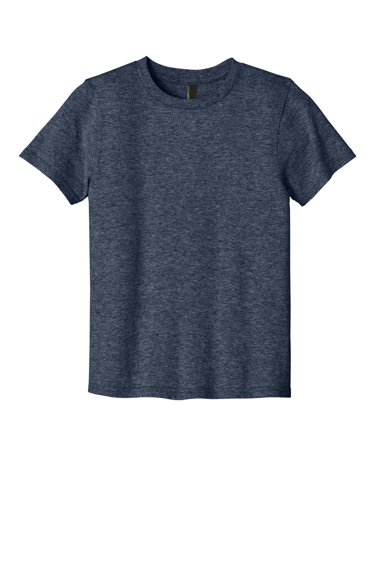 Custom Embroidered Port & Co T-Shirts  in Heather Navy