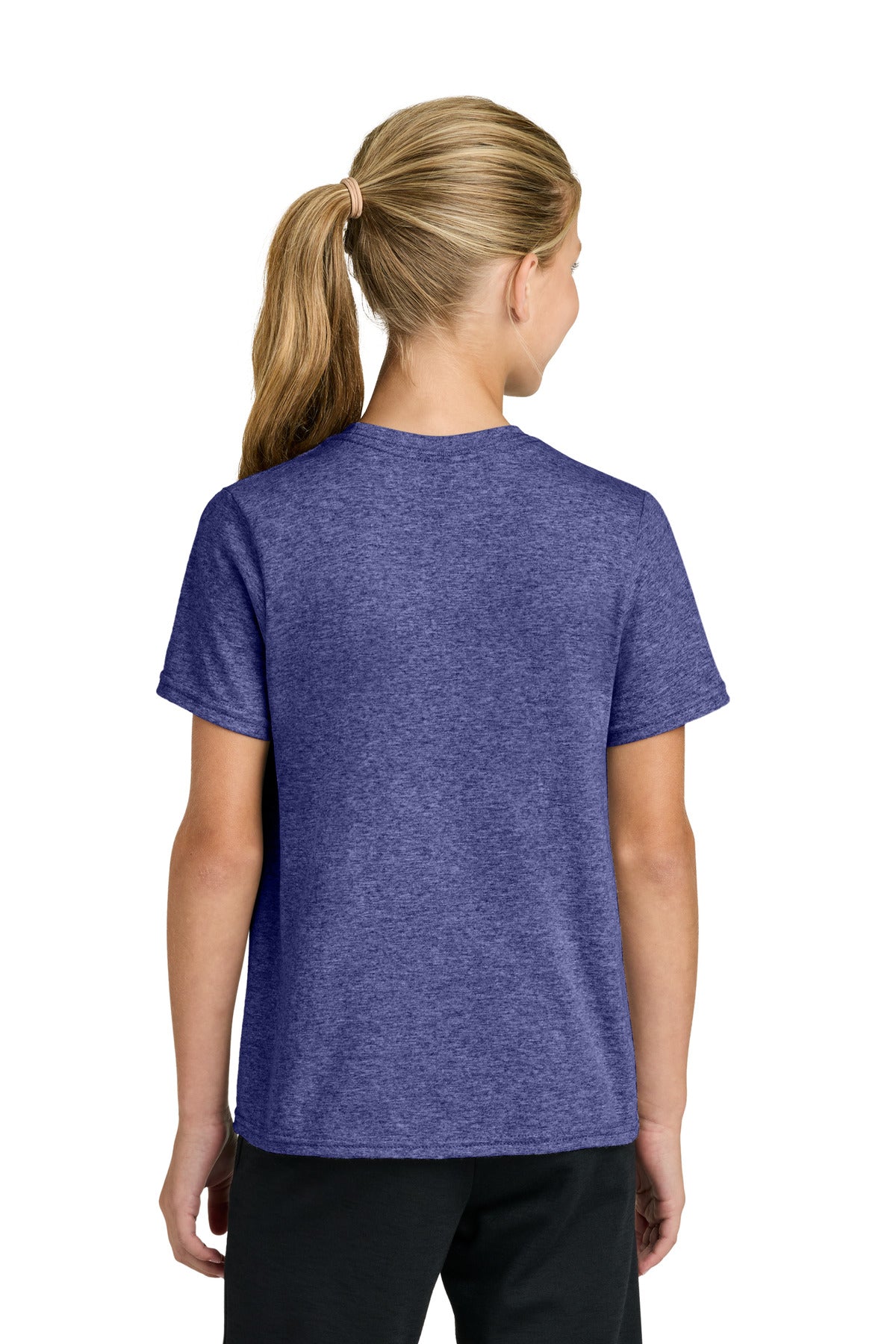 Custom Embroidered Port & Co T-Shirts  in Heather Purple