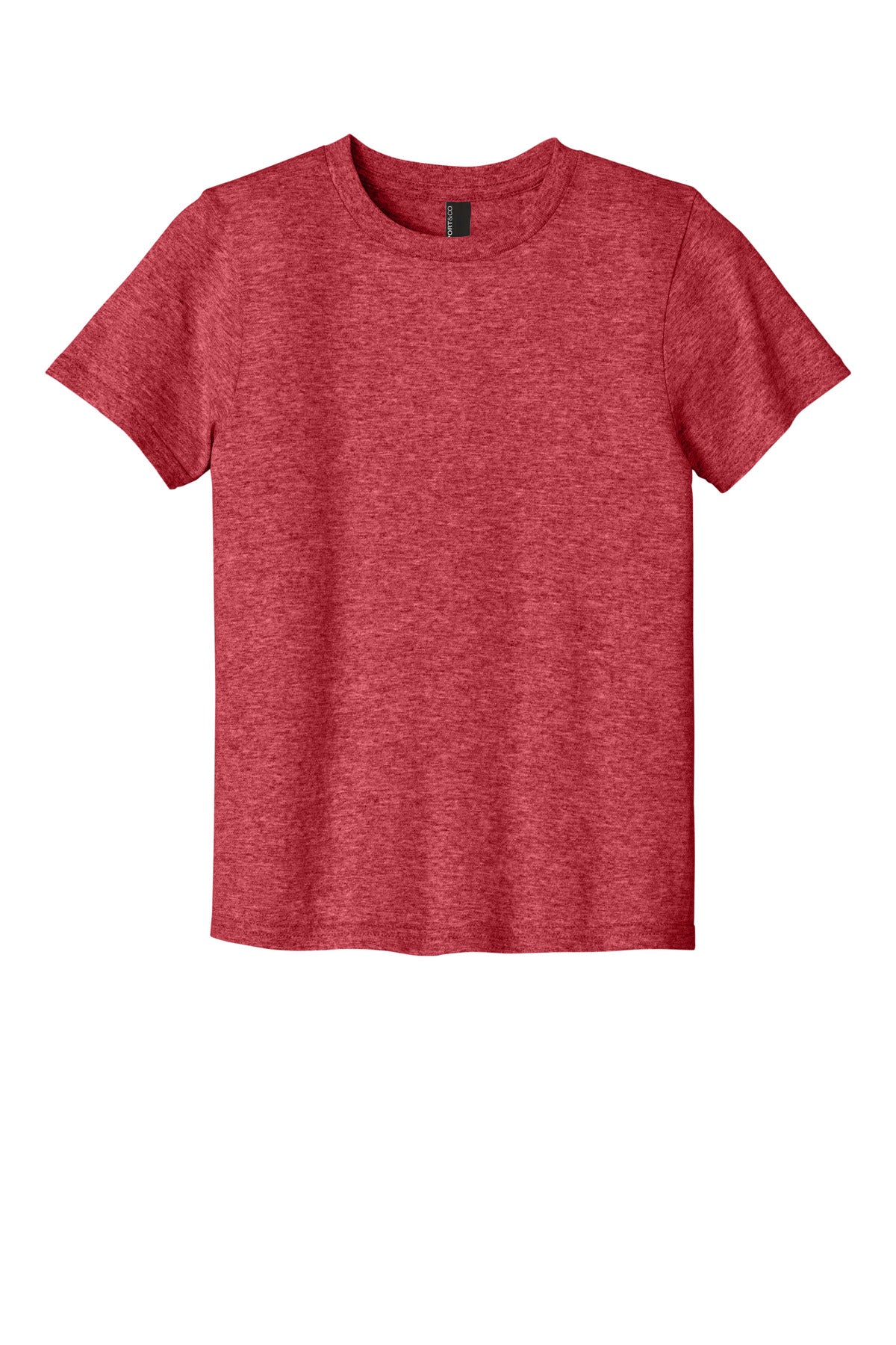 Custom Embroidered Port & Co T-Shirts  in Heather Red