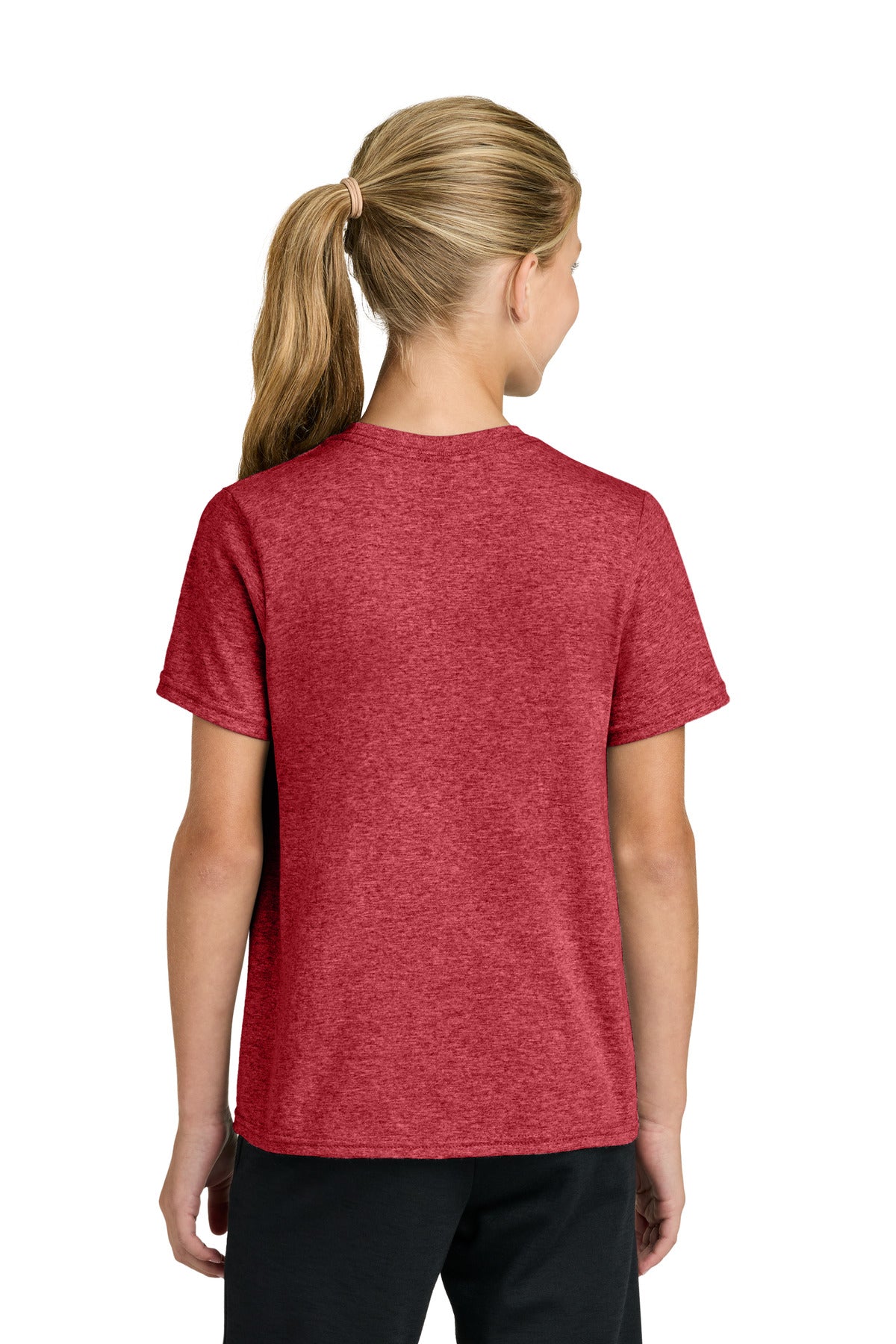 Custom Embroidered Port & Co T-Shirts  in Heather Red
