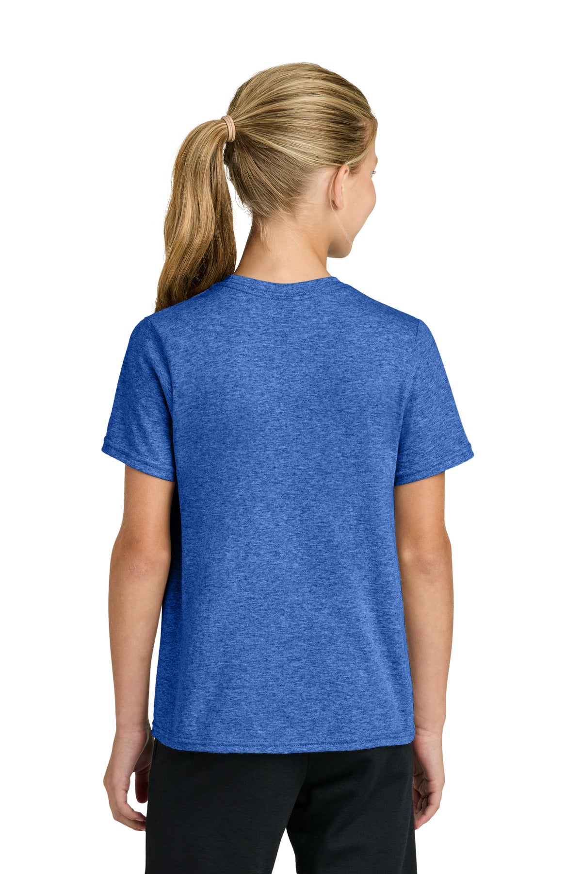Custom Embroidered Port & Co T-Shirts  in Heather Royal