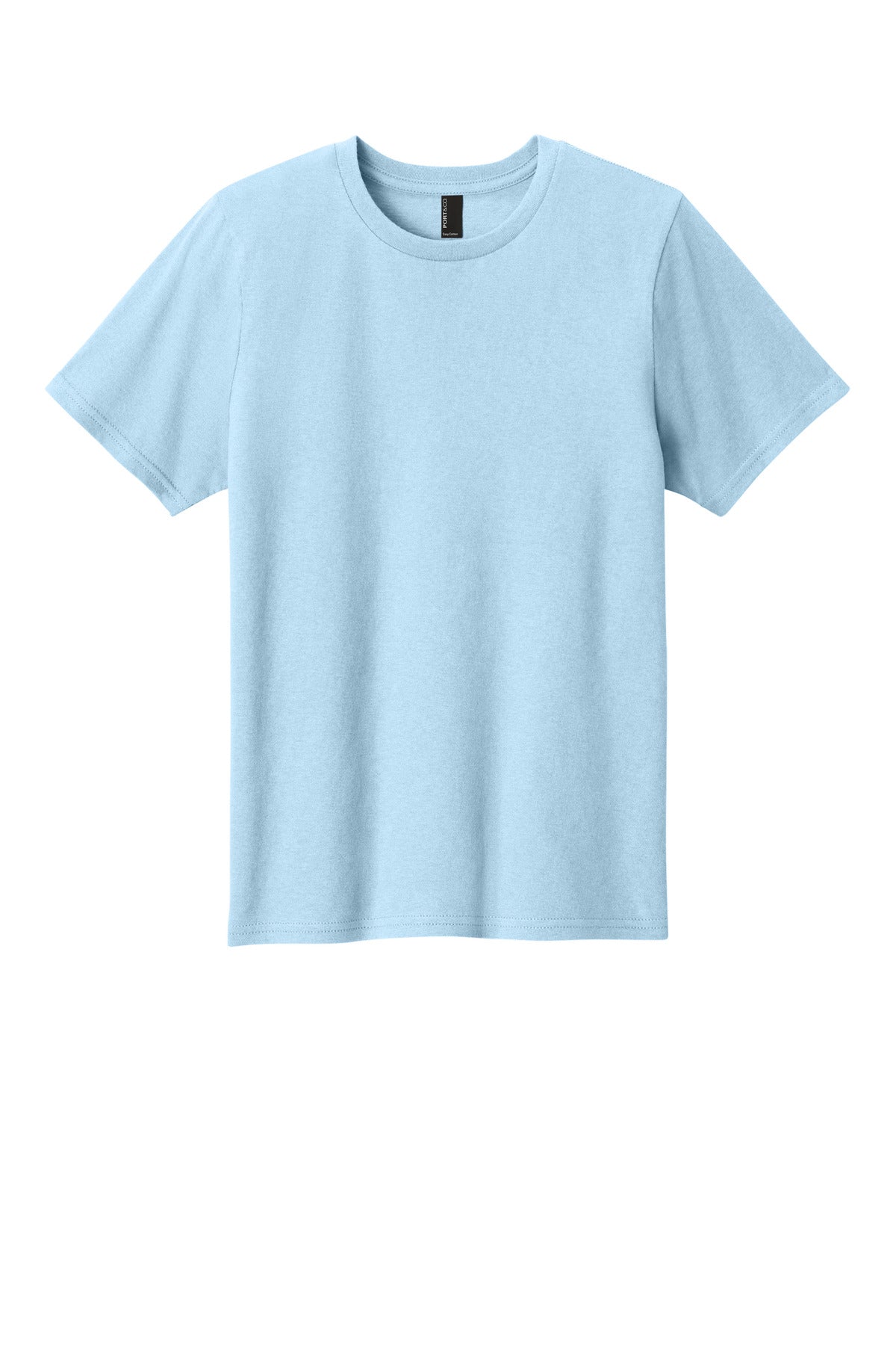 Custom Embroidered Port & Co T-Shirts  in Ice Blue