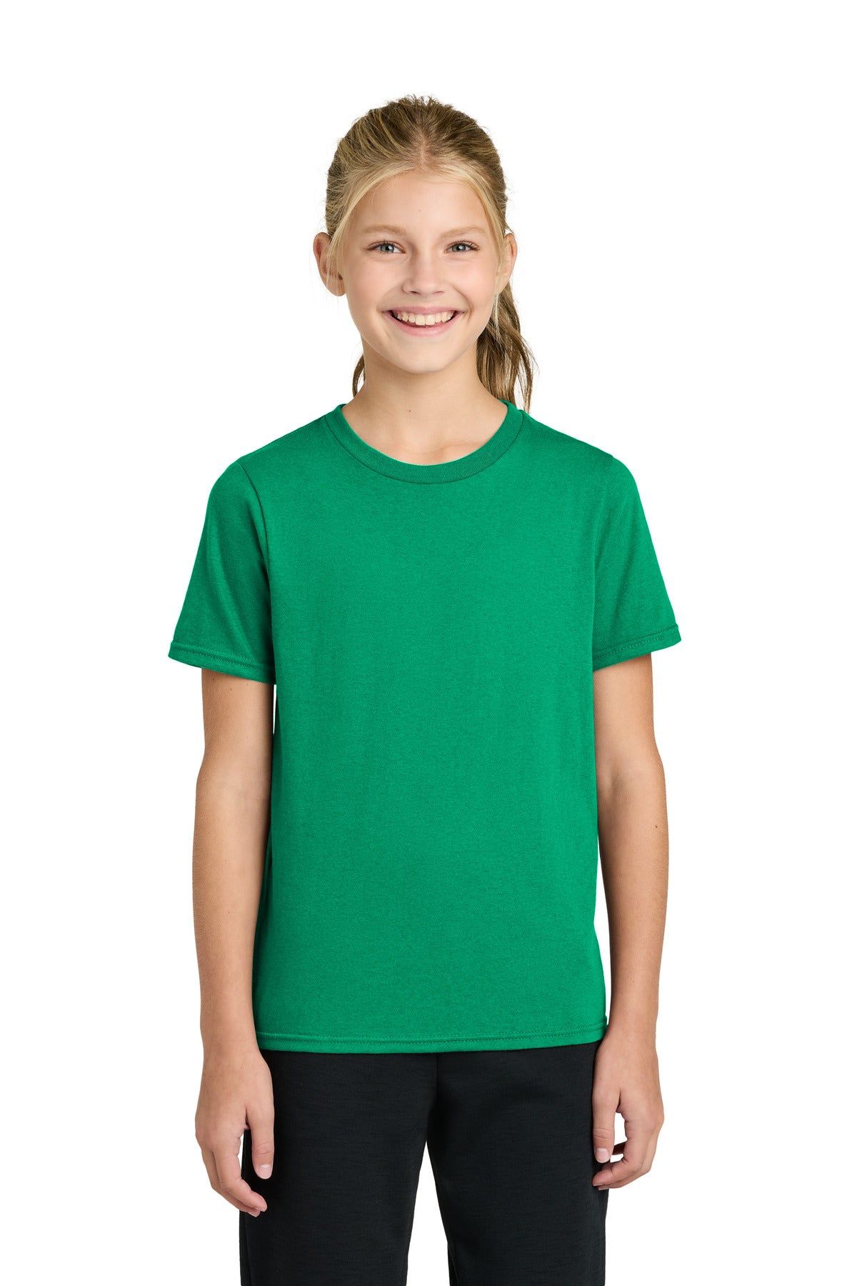 Custom Embroidered Port & Co T-Shirts  in Kelly