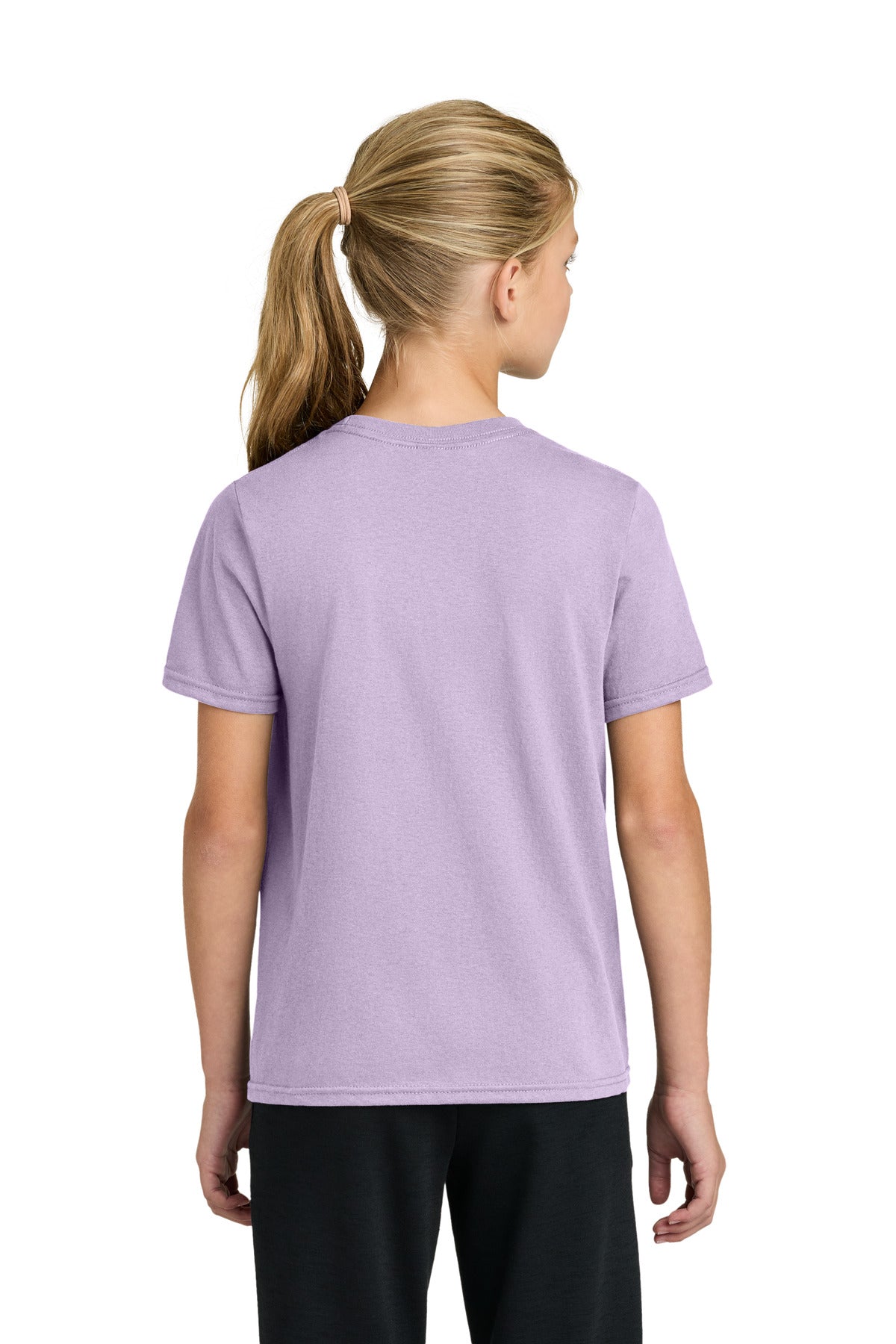 Custom Embroidered Port & Co T-Shirts  in Lavender