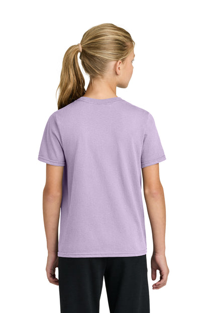 Custom Embroidered Port & Co T-Shirts  in Lavender