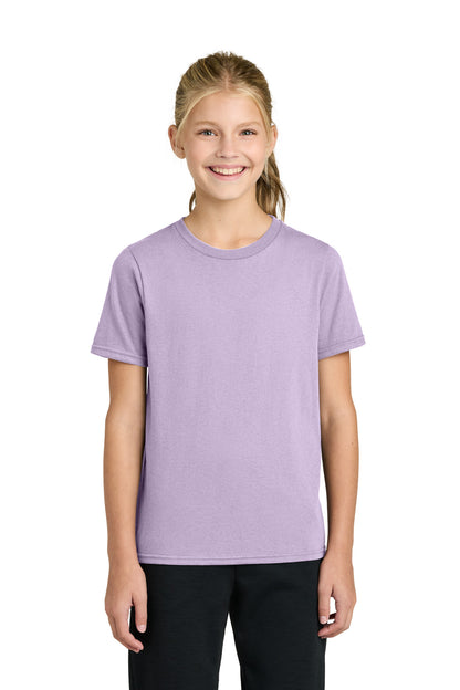 Custom Embroidered Port & Co T-Shirts  in Lavender