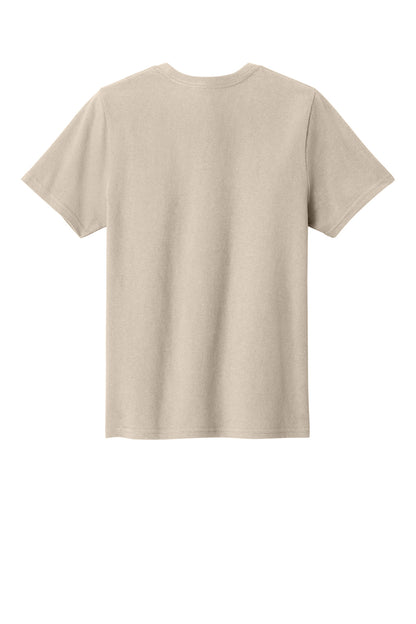 Custom Embroidered Port & Co T-Shirts  in Light Sand