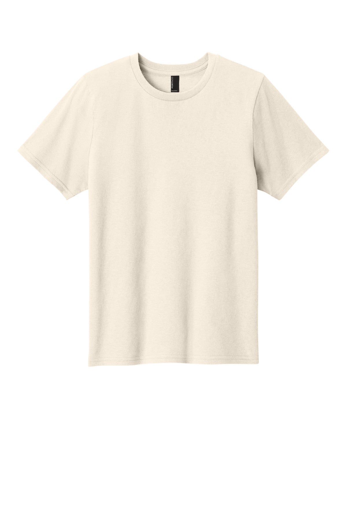 Custom Embroidered Port & Co T-Shirts  in Natural