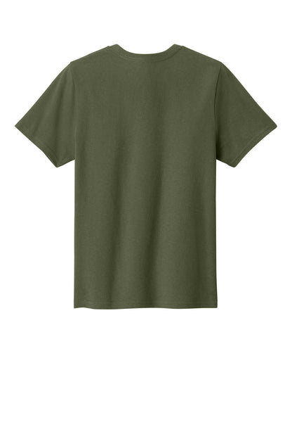 Custom Embroidered Port & Co T-Shirts  in Olive Drab Green