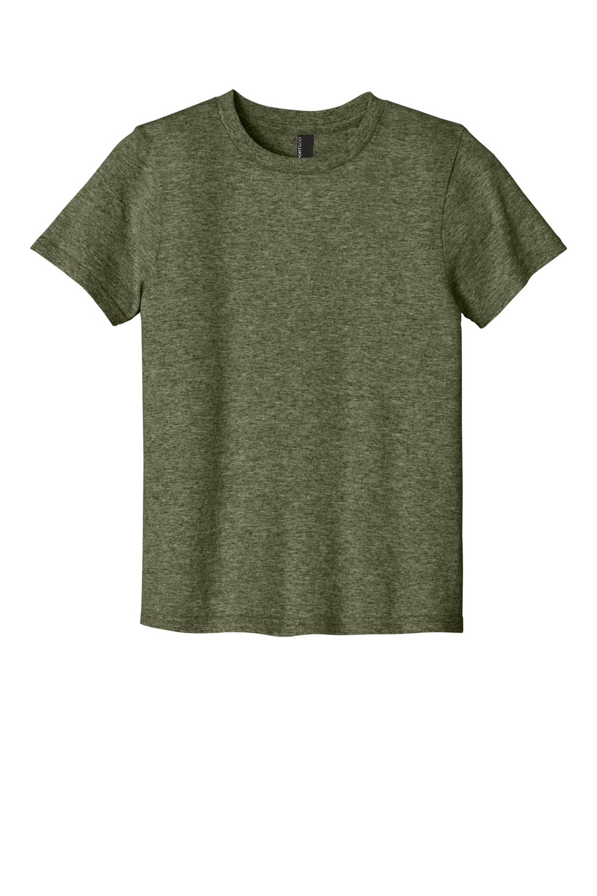 Custom Embroidered Port & Co T-Shirts  in Olive Drab Green Heather