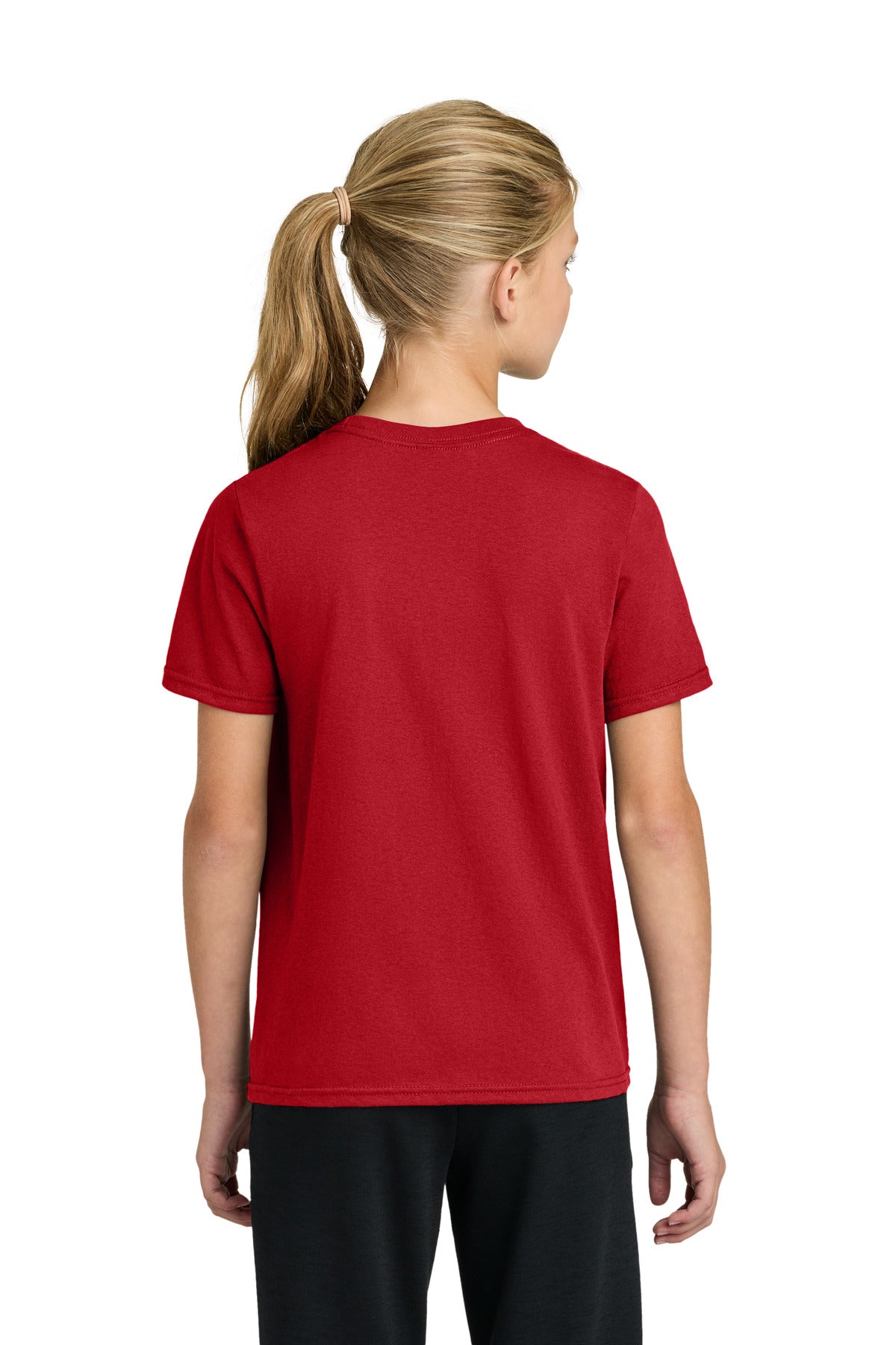 Custom Embroidered Port & Co T-Shirts  in Red