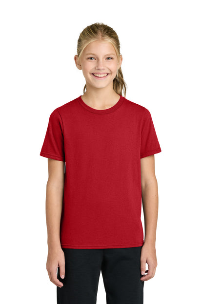 Custom Embroidered Port & Co T-Shirts  in Red