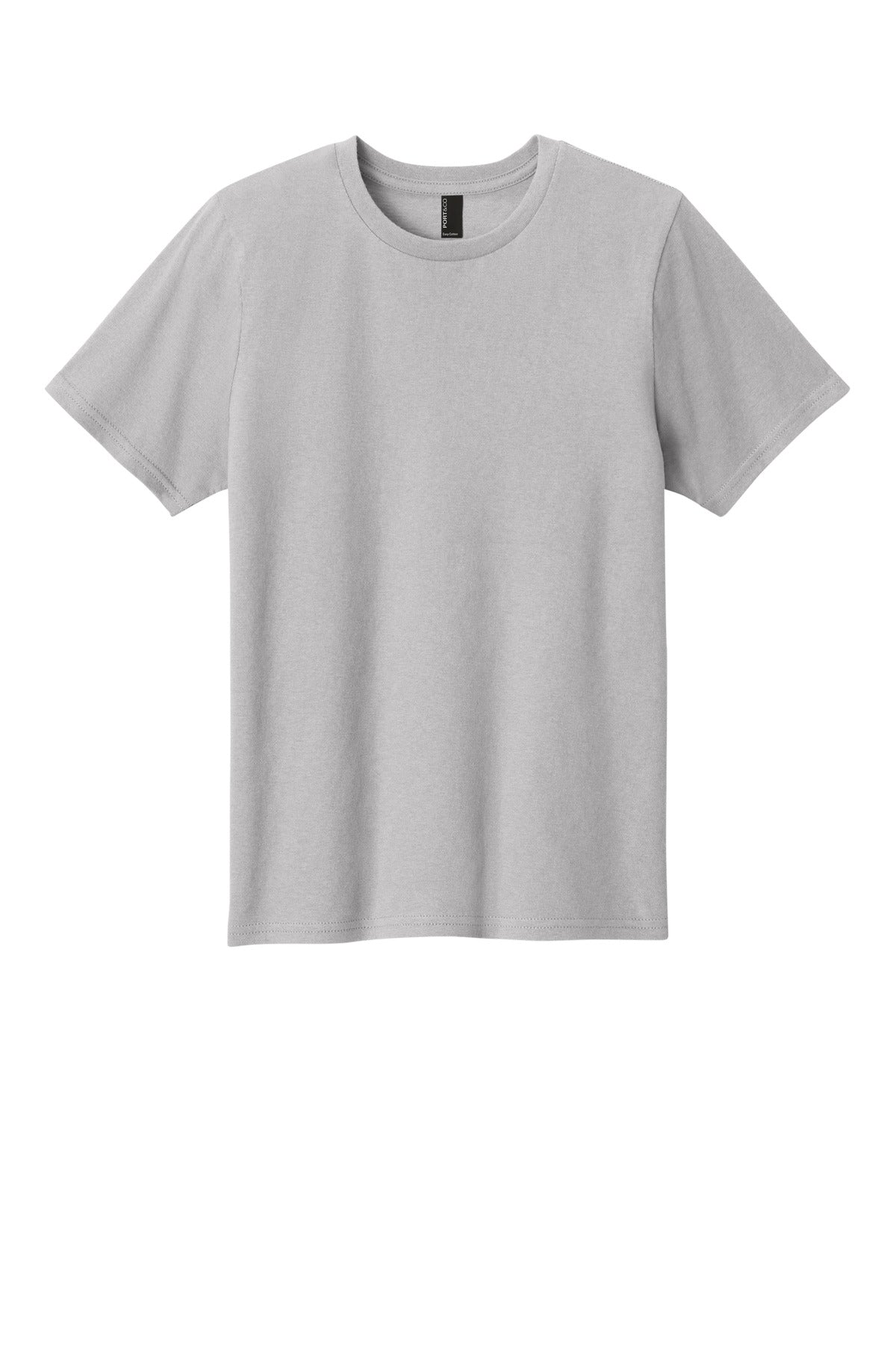 Custom Embroidered Port & Co T-Shirts  in Silver