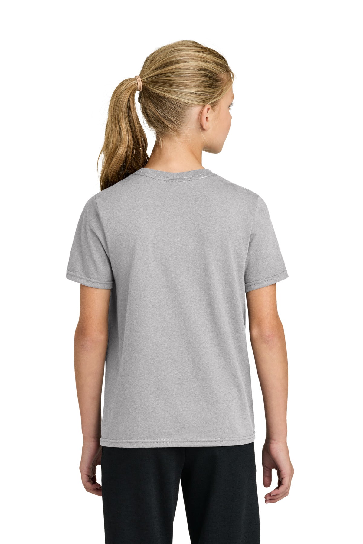 Custom Embroidered Port & Co T-Shirts  in Silver