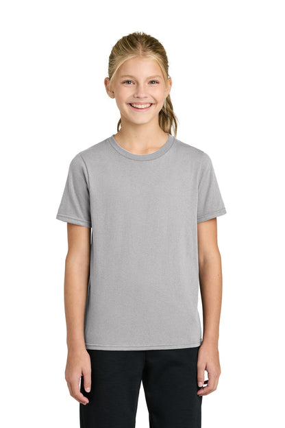 Custom Embroidered Port & Co T-Shirts  in Silver