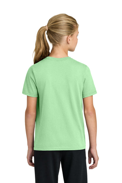 Custom Embroidered Port & Co T-Shirts  in Spearmint