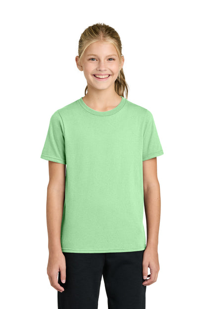 Custom Embroidered Port & Co T-Shirts  in Spearmint