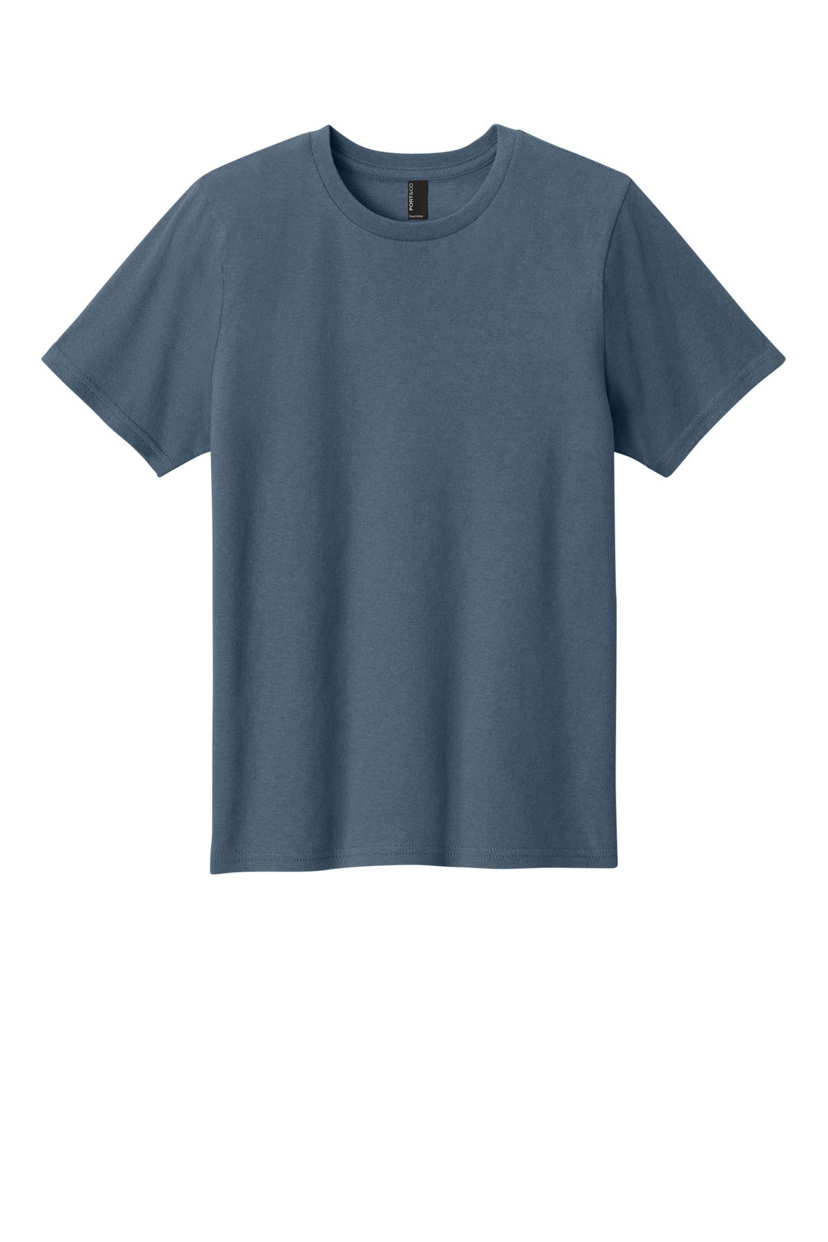 Custom Embroidered Port & Co T-Shirts  in Steel Blue