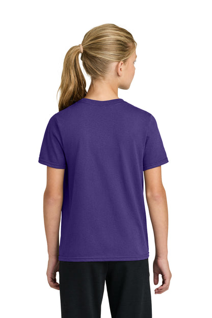 Custom Embroidered Port & Co T-Shirts  in Team Purple