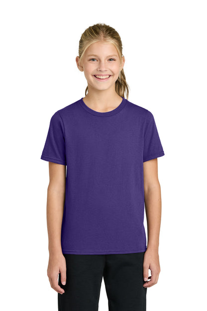 Custom Embroidered Port & Co T-Shirts  in Team Purple