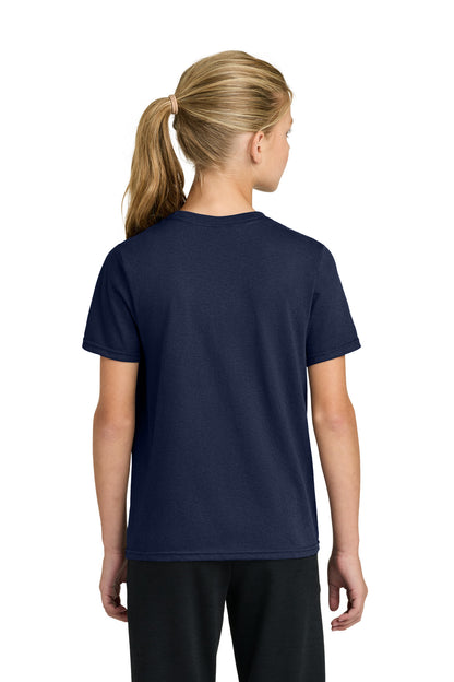 Custom Embroidered Port & Co T-Shirts  in True Navy