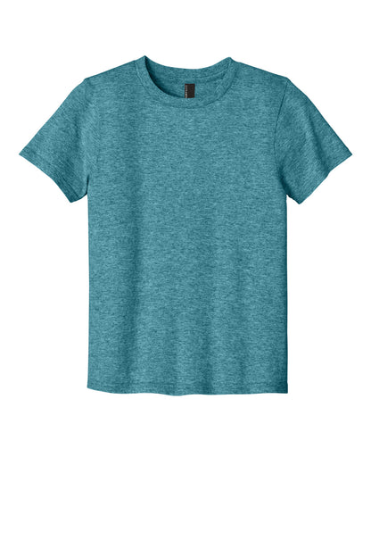 Custom Embroidered Port & Co T-Shirts  in Vivid Teal Heather