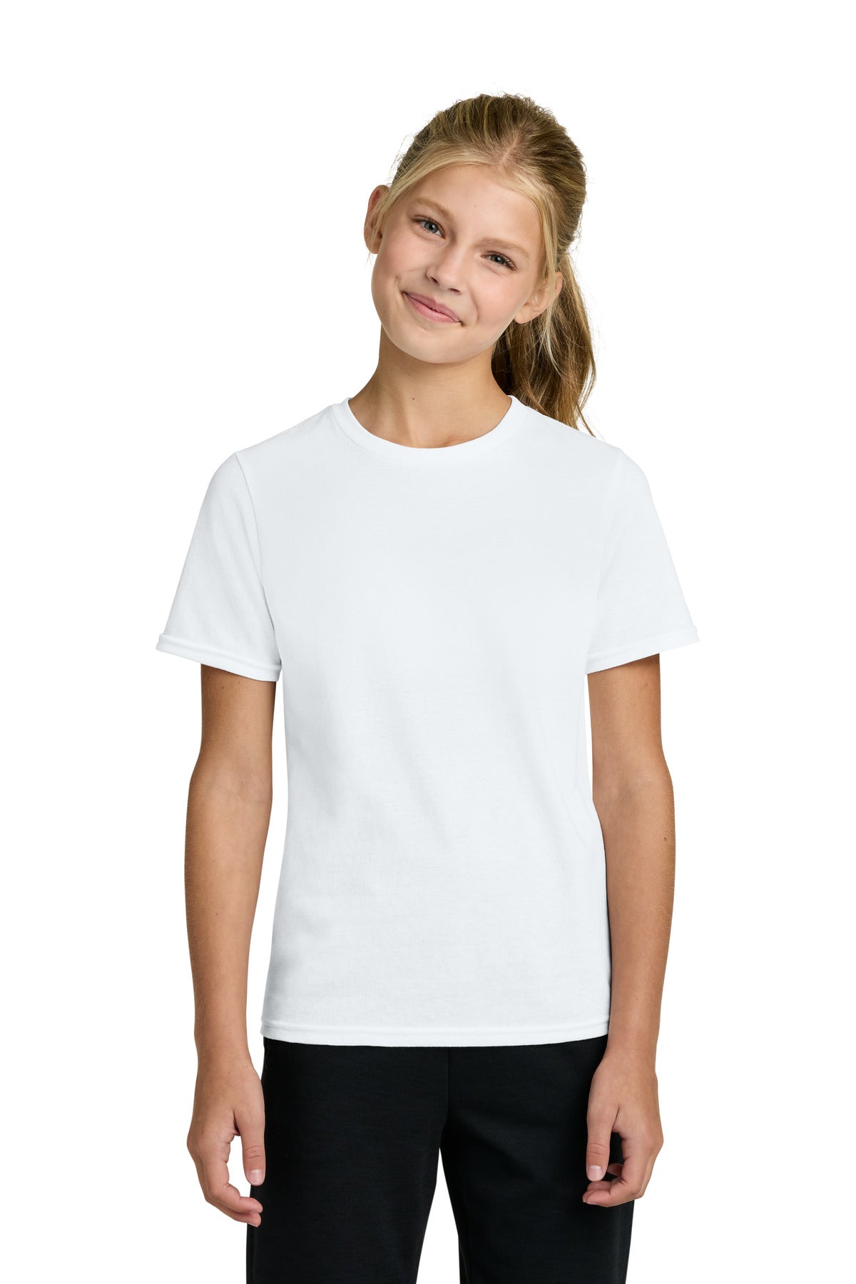 Custom Embroidered Port & Co T-Shirts  in White