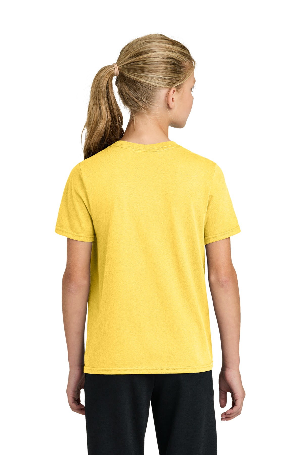 Custom Embroidered Port & Co T-Shirts  in Yellow