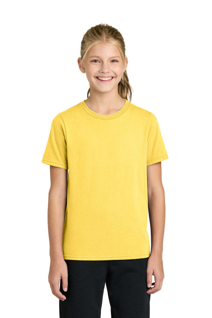 Custom Embroidered Port & Co T-Shirts  in Yellow