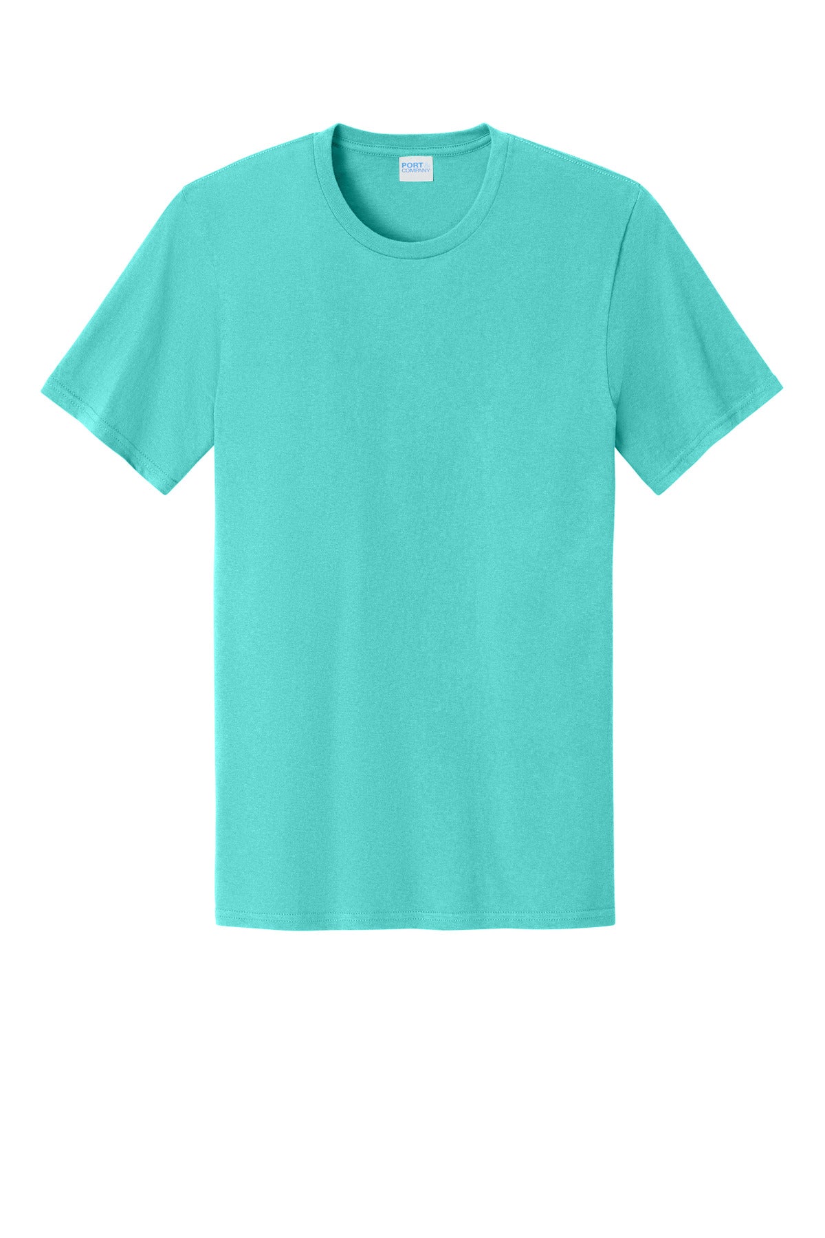 Custom Embroidered Port & Co T-Shirts  in Aqua