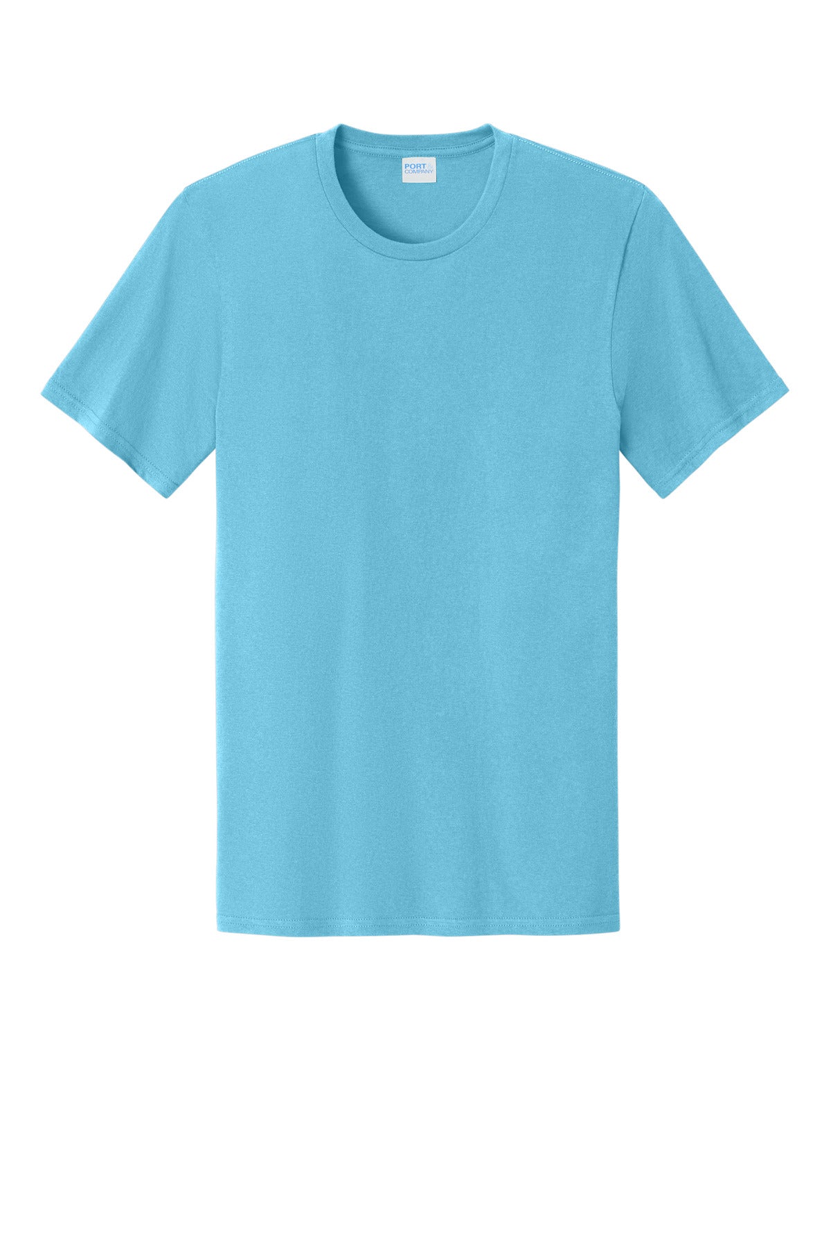 Custom Embroidered Port & Co T-Shirts  in Aquatic Blue