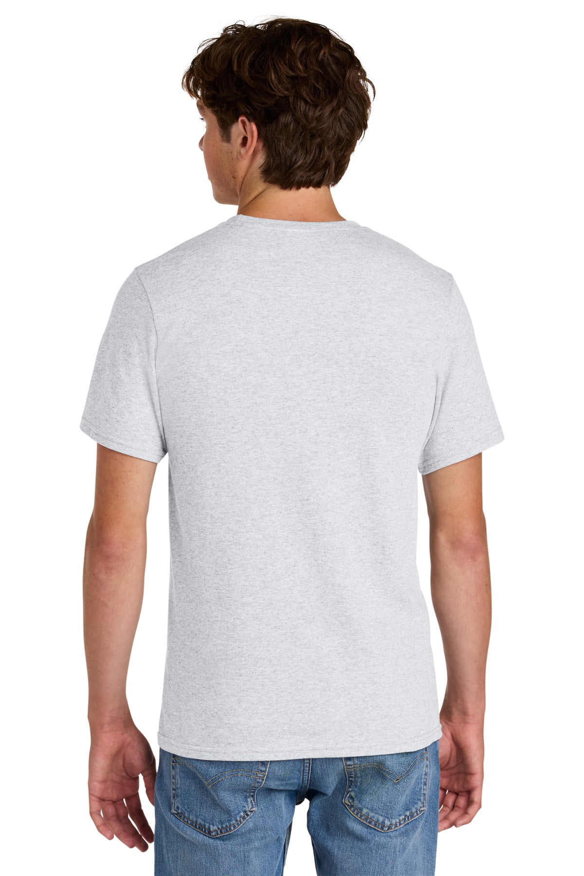 Custom Embroidered Port & Co T-Shirts  in Ash