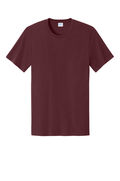 Custom Embroidered Port & Co T-Shirts  in Athletic Maroon