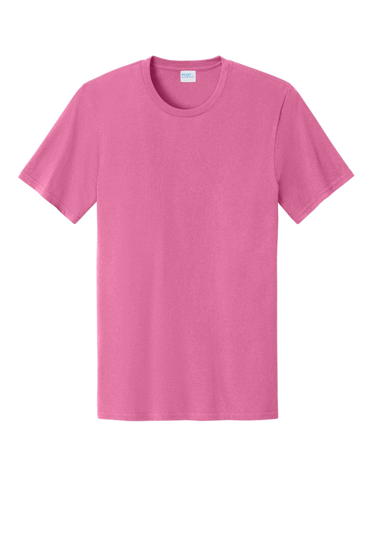 Custom Embroidered Port & Co T-Shirts  in Awareness Pink