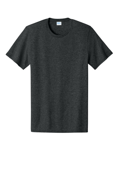 Custom Embroidered Port & Co T-Shirts  in Black Heather