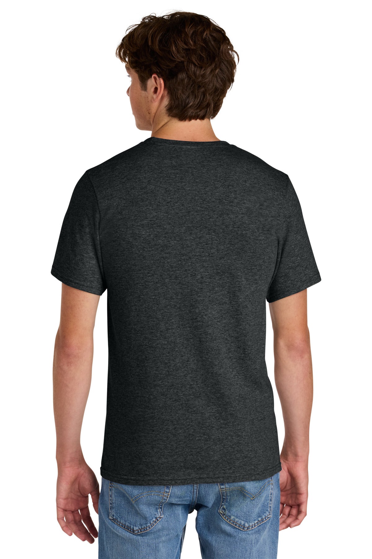 Custom Embroidered Port & Co T-Shirts  in Black Heather