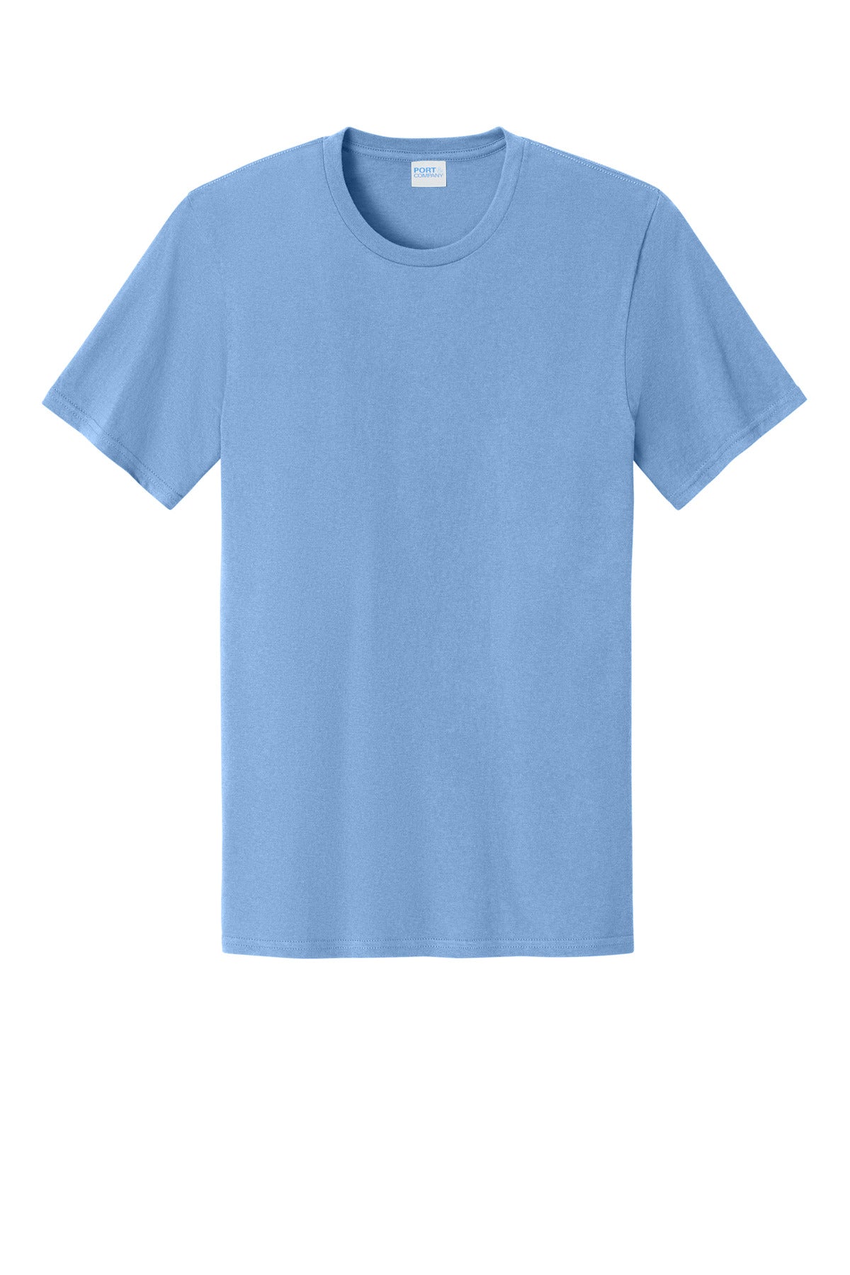 Custom Embroidered Port & Co T-Shirts  in Carolina Blue