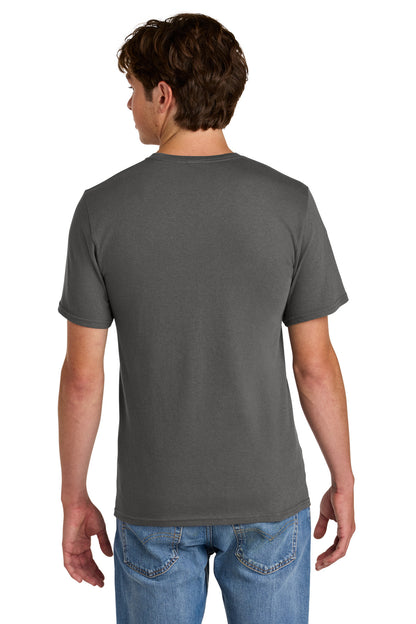 Custom Embroidered Port & Co T-Shirts  in Charcoal