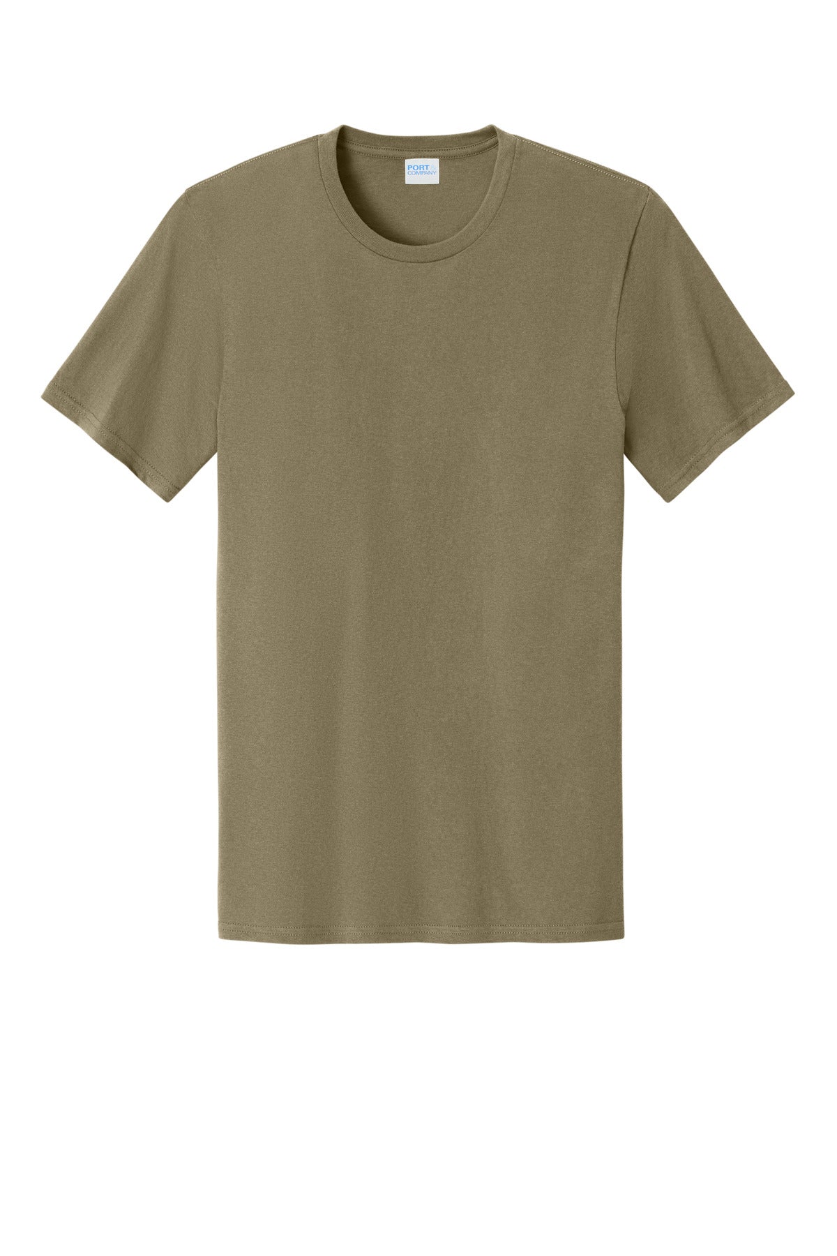 Custom Embroidered Port & Co T-Shirts  in Coyote Brown