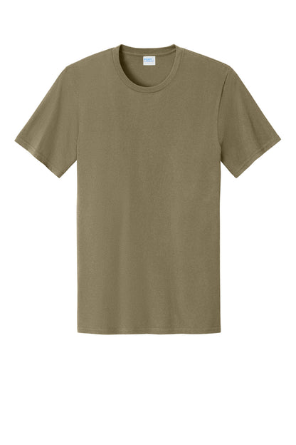 Custom Embroidered Port & Co T-Shirts  in Coyote Brown