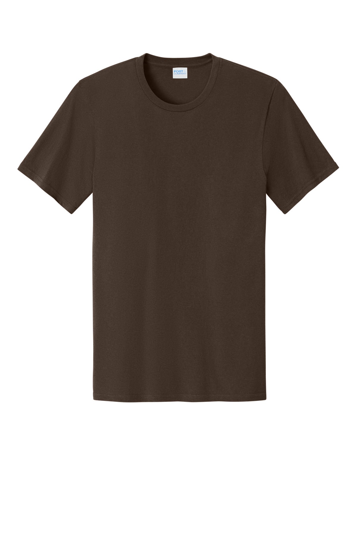 Custom Embroidered Port & Co T-Shirts  in Dark Chocolate Brown