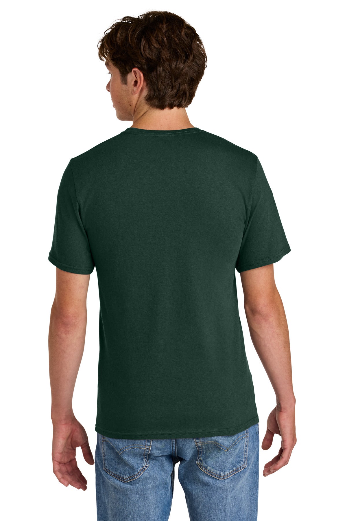 Custom Embroidered Port & Co T-Shirts  in Dark Green
