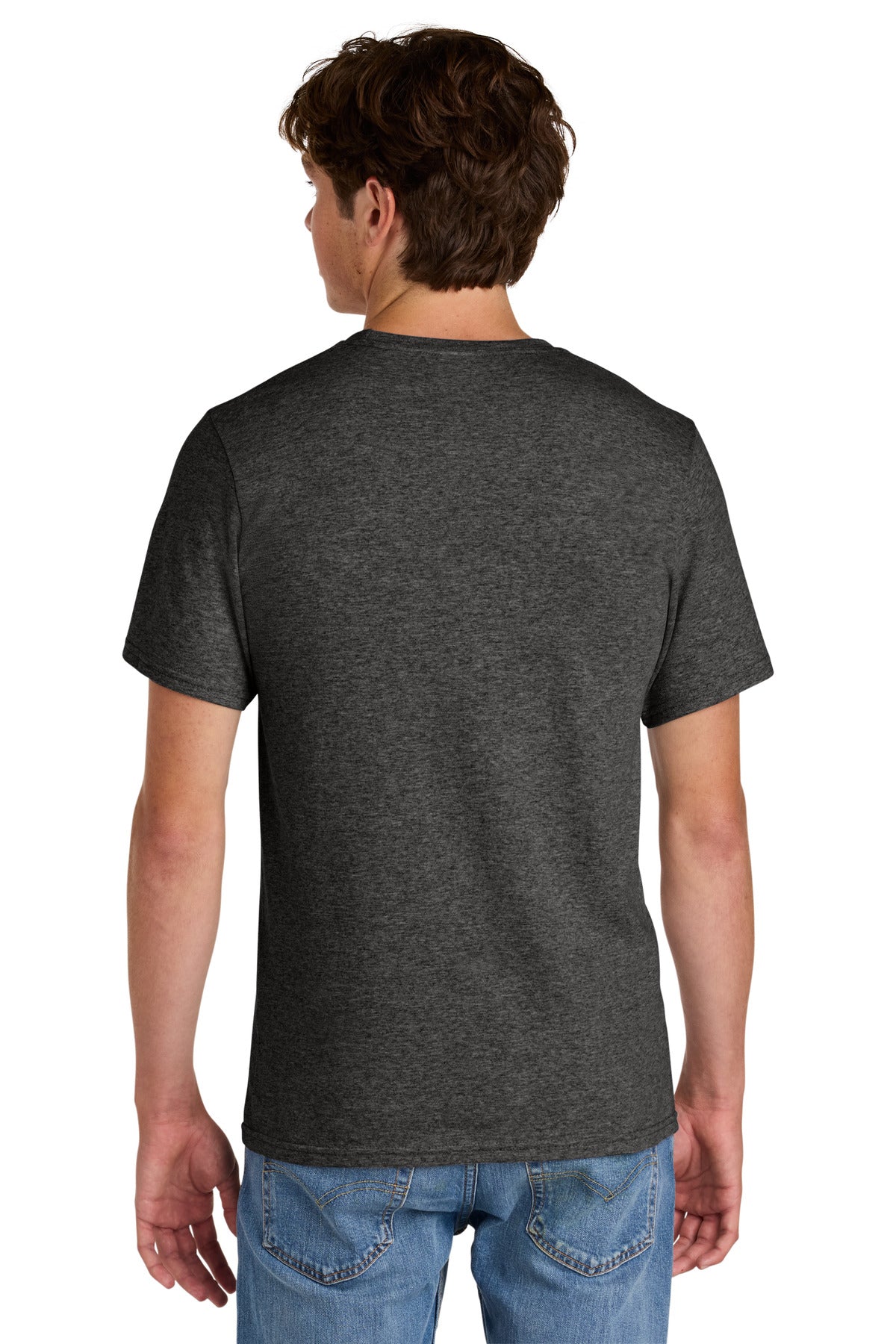 Custom Embroidered Port & Co T-Shirts  in Dark Heather Grey