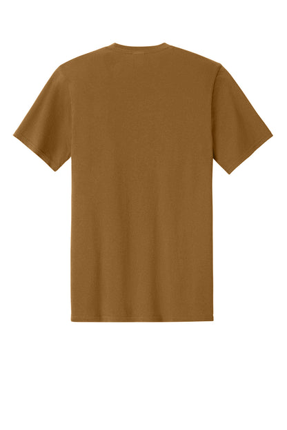 Custom Embroidered Port & Co T-Shirts  in Duck Brown