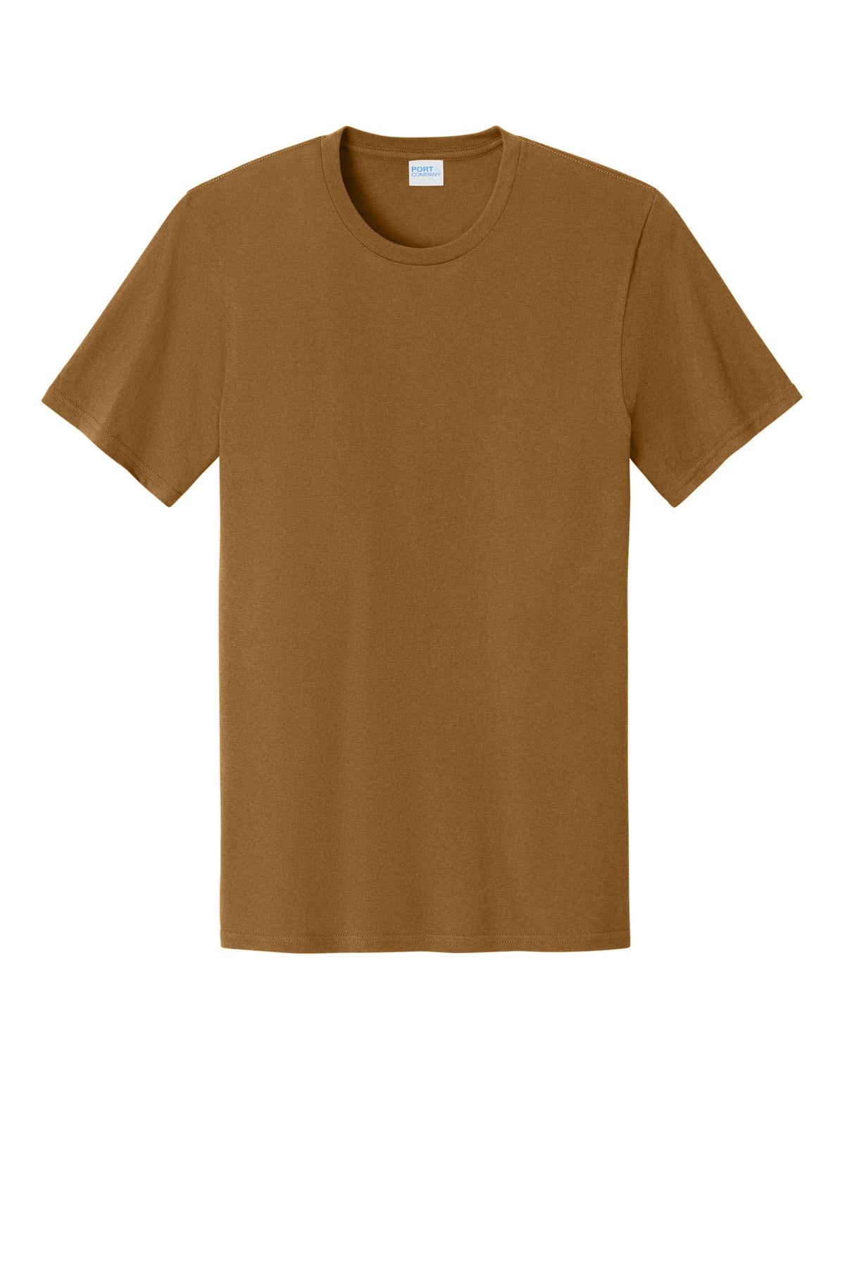 Custom Embroidered Port & Co T-Shirts  in Duck Brown