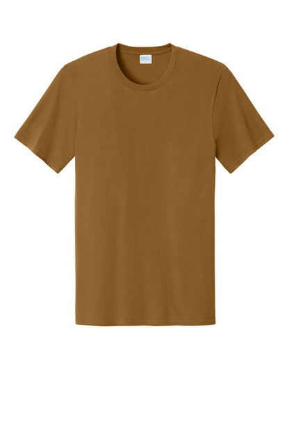 Custom Embroidered Port & Co T-Shirts  in Duck Brown