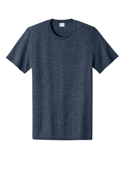Custom Embroidered Port & Co T-Shirts  in Heather Navy