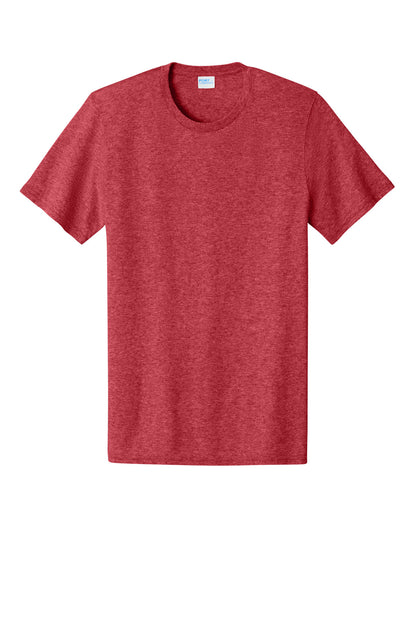 Custom Embroidered Port & Co T-Shirts  in Heather Red