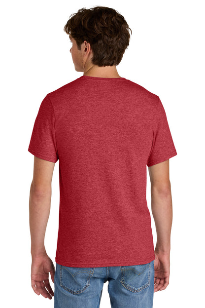 Custom Embroidered Port & Co T-Shirts  in Heather Red